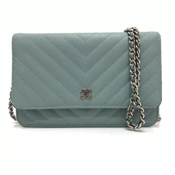CHANEL V-Stitch CC Mark Chain wallet Shoulder Bag Caviar Leather - Picture 1 of 16